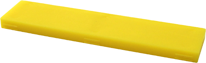 Knudsen kilens styreklods gul 100 mm